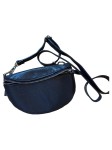 Vorschaubild 1 von Damen Gürteltasche Bauchtasche Leder Blau Crossbody Tasche