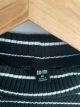 Vorschaubild 8 von Damen Langarmshirt Gestreift Schwarz Basic Gr. XS (34/XS) Rippstrick