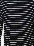 Vorschaubild 5 von Damen Langarmshirt Gestreift Schwarz Basic Gr. XS (34/XS) Rippstrick