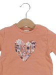 Vorschaubild 2 von Mädchen Langarmshirt Gr. 68 Herz Motiv Baumwolle Casual Orange