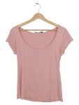 Vorschaubild 1 von Damen T-Shirt Pink Gr. 40/L Basic Baumwolle