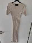Vorschaubild 2 von Damen Strickkleid Midi Gr. 36/S Beige Rippstrick Modern