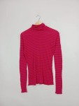 Vorschaubild 2 von Damen Rollkragenpullover Gr. 40 Pink Gestreift Casual