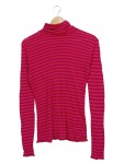 Vorschaubild 1 von Damen Rollkragenpullover Gr. 40 Pink Gestreift Casual