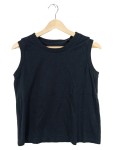 Vorschaubild 1 von Unterhemd Damen Gr. 36 Schwarz Baumwolle Uni Basic Ärmellos Alltag