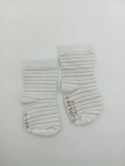 Vorschaubild 2 von Baby Krabbelschuhe Socken Kinder Weiß Gestreift Gr. 18