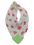 Vorschaubild 1 von Baby Lätzchen mit Beißring Mehrfarbig Blumenmuster Sabberlatz