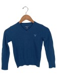 Vorschaubild 1 von Kinder Pullover Blau Gr. 134/140 Preppy V-Ausschnitt Logo