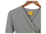 Vorschaubild 5 von Kinder Wickelpullover Gr. 152 Grau Langarm Casual