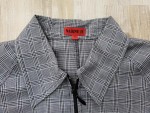 Vorschaubild 8 von Damen Sweatjacke Gr. 40/L Grau Kariert Klassisch Reißverschluss
