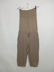 Vorschaubild 2 von Damen Jumpsuit Trägerlos Beige Gr. 36/S Viskose
