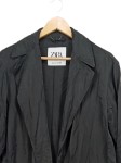 Vorschaubild 3 von Klassischer Mantel Damen Schwarz Gr. 40/L Lyocell Uni Langarm Ungefüttert