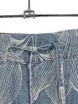 Vorschaubild 2 von Wickelrock Damen Gr. 34/XS Blau Lyocell Leinen Blumenmuster Casual