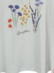 Vorschaubild 3 von Damen Langarmshirt Gr. 42/XL Weiß Blumenmuster Casual