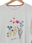 Vorschaubild 2 von Damen Langarmshirt Gr. 42/XL Weiß Blumenmuster Casual