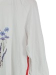 Vorschaubild 4 von Damen Langarmshirt Gr. 42/XL Weiß Blumenmuster Casual