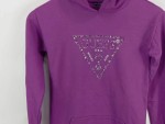Vorschaubild 3 von Mädchen Kapuzenpullover Gr. 140 Lila Logo Glitzer Casual