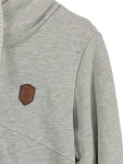 Vorschaubild 2 von Kapuzenpullover Herren Grau Gr. 48/M Baumwolle Polyester Meliert Casual