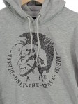 Vorschaubild 2 von Kapuzenpullover Herren Grau Gr. 50/L Baumwolle Polyester Logo-Print