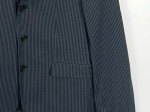 Vorschaubild 3 von Sakko Herren Gr. 48 Grau Business Gestreift Eleganter Blazer