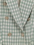 Vorschaubild 3 von Damen Blazer Grün Fischgrätenmuster Business 34;XS