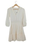 Vorschaubild 1 von Sommerkleid Damen XF Beige Rüschen Midikleid 3/4 Arm