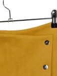 Vorschaubild 2 von Wickelrock Damen Gr. 34/XS Gelb Polyester Uni Modern Freizeit Knopf