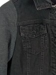 Vorschaubild 2 von Damen Jeansjacke mit Kapuze Gr. 38/M Grau Casual
