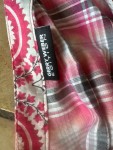 Vorschaubild 3 von Damen Bluse kariert Pink Rüschen Kurzarm Gr. 46/3XL