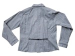 Vorschaubild 2 von Damen Sweatjacke Gr. 40/L Grau Kariert Klassisch Reißverschluss