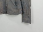Vorschaubild 4 von Lederjacke Herren Gr. 50/L Grau Casual Bikerjacke