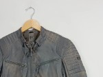 Vorschaubild 3 von Lederjacke Herren Gr. 50/L Grau Casual Bikerjacke