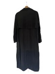 Vorschaubild 2 von Klassischer Mantel Damen Schwarz Gr. 40/L Lyocell Uni Langarm Ungefüttert