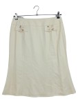 Vorschaubild 1 von A-Linienrock Damen Beige Pailletten Business Midirock Gr. 40 L
