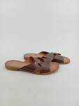 Vorschaubild 2 von Damen Pantoletten Gr. 41 Braun Leder Casual Sandalen