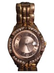 Vorschaubild 1 von W0143L3 Damen Armbanduhr Gold Elegant Strass Edelstahl 14cm
