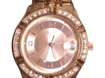 Vorschaubild 3 von W0143L3 Damen Armbanduhr Gold Elegant Strass Edelstahl 14cm