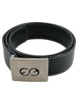 Vorschaubild 1 von Sport Damen Ledergürtel Schwarz Logo Schnalle Gr. 65 Elegant