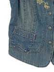 Vorschaubild 4 von Damen Jeansjacke Gr. 42 XL Blau mit Stickerei Casual