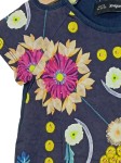 Vorschaubild 3 von T-Shirt Kinder Blau Gr. 122 Baumwolle Blumenmuster Farbenfroh Kurzarm
