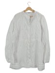 Vorschaubild 1 von Damen Bluse Gr. 46/3XL Weiß Langarm Tunika Baumwolle