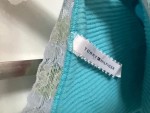 Vorschaubild 4 von Damen Top Türkis Einheitsgröße Casual Baumwolle Rippstrick Spitze