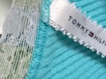 Vorschaubild 5 von Damen Top Türkis Einheitsgröße Casual Baumwolle Rippstrick Spitze