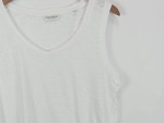 Vorschaubild 3 von Damen Top Shirt Weiß Baumwolle V-Ausschnitt Gr. 42;XL Casual