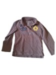 Vorschaubild 1 von Kinder Poloshirt Langarm Wolle Braun Gr. 104 Logo Print Freizeit