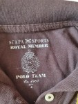 Vorschaubild 6 von Kinder Poloshirt Langarm Wolle Braun Gr. 104 Logo Print Freizeit
