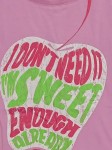 Vorschaubild 4 von T-Shirt Kinder Gr. 158 Rosa Wolle Schriftzug Casual Kurzarm