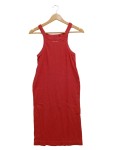 Vorschaubild 1 von Damen Strickkleid Rot Gr. 40/L Rippstrick Freizeit Midikleid