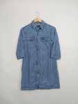 Vorschaubild 2 von Damen Jeanskleid Gr. 36 S Blau Casual Hemdblusenkleid