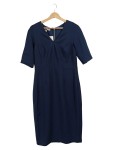 Vorschaubild 1 von Etuikleid Damen Gr. 40 Blau Elegant Business Kleid